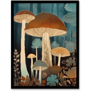 Artery8 Cep - Mushroom - Blue - Framed Wall Art Print Artery8 Cep - Mushroom - Blue - Framed Wall Art Print