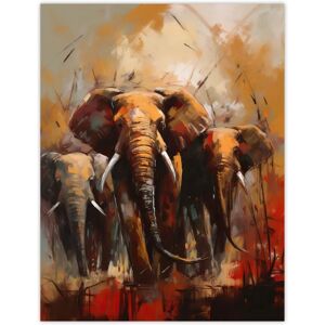 Artery8 - The Elephant Charge - 18x24 Inch - Poster Print Artery8 - The Elephant Charge - 18x24 Inch - Poster Print
