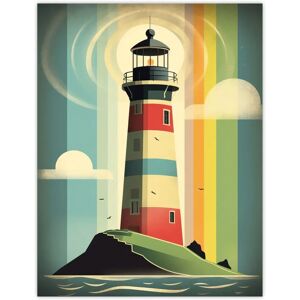 Artery8 - Lighthouse - Multicoloured - 18x24in - Poster Artery8 - Lighthouse - Multicoloured - 18x24in - Poster