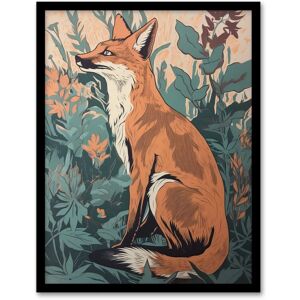 Artery8 - Sly Fox - Vintage - A4 - Framed Wall Art Print Artery8 - Sly Fox - Vintage - A4 - Framed Wall Art Print