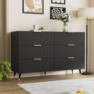 MERAX 3-portes - naturel/noir - 160x35x76 cm - Buffets MERAX 3-portes - naturel/noir - 160x35x76 cm - Buffets