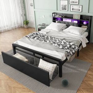 Merax - Double Wooden Bed - Solid Pine Wood - Bed Frame Merax - Double Wooden Bed - Solid Pine Wood - Bed Frame