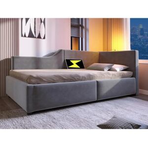 ModernLuxe Sofá-Cama de Veludo - Lâmpada de Leitura - 90x200cm - Apoio 150kg ModernLuxe Sofá-Cama de Veludo - Lâmpada de Leitura - 90x200cm - Apoio 150kg