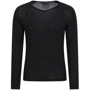 Mountain Warehouse Merino Wol V-Hals Base Layer Top - Zwart - Maat: Regular/32 Mountain Warehouse Merino Wol V-Hals Base Layer Top - Zwart - Maat: Regular/32