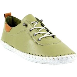 Lunar St Ives Leather Khaki Green - Plimsolls Lunar St Ives Leather Khaki Green - Plimsolls
