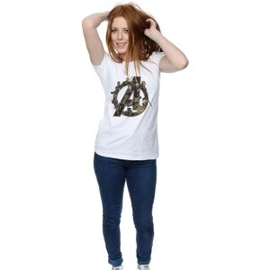 Marvel Avengers T-Shirt Blanc Logo Boyfriend - T-Shirt Marvel Avengers T-Shirt Blanc Logo Boyfriend - T-Shirt