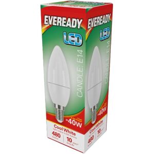 Eveready E14 LED Candle Bulb - Cool White - LED Eveready E14 LED Candle Bulb - Cool White - LED