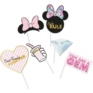 Disney Minnie Mouse Photobooth Props - Paper Diamond Heart Gem Striped - Officially Licensed Disney Minnie Mouse Photobooth Props - Paper Diamond Heart Gem Striped - Officially Licensed