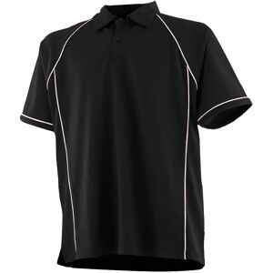 Finden & Hales Polo Sport Unisexe pour Enfants avec Piping - Noir/Blanc Finden & Hales Polo Sport Unisexe pour Enfants avec Piping - Noir/Blanc
