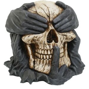 Spiral Direct Skull Ornament - Black/White - 13cm Deep, 19cm High, 14.5cm Wide - Ornament Spiral Direct Skull Ornament - Black/White - 13cm Deep, 19cm High, 14.5cm Wide - Ornament