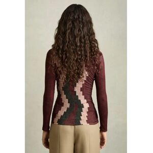 Reiss Gianna Bordeaux Top Géométrique - Publicité Reiss Gianna Bordeaux Top Géométrique - Publicité