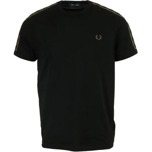 Fred Perry M4613 Zwarte Tape Ringer T-shirt - T-shirt Fred Perry M4613 Zwarte Tape Ringer T-shirt - T-shirt