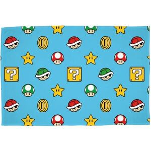 Super Mario Blue Rotary Fleece Blanket Super Mario Blue Rotary Fleece Blanket