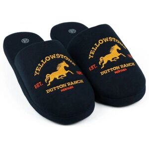 Yellowstone Mens Logo Slippers - Navy - Casual Footwear Yellowstone Mens Logo Slippers - Navy - Casual Footwear