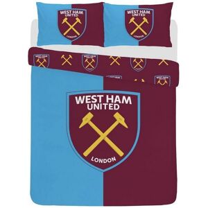 Ensemble de housses de duvet à revers Crest West Ham United FC - Publicité Ensemble de housses de duvet à revers Crest West Ham United FC - Publicité
