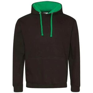 Awdis Womens/Ladies Varsity Hoodie Jet Black/Kelly Green XL - Hoodie Awdis Womens/Ladies Varsity Hoodie Jet Black/Kelly Green XL - Hoodie
