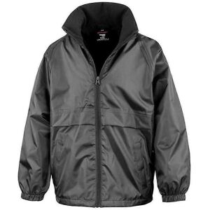 Result Core Black Fleece Jacket - Kids, 7-8 Years - Windproof Waterproof Recycled Result Core Black Fleece Jacket - Kids, 7-8 Years - Windproof Waterproof Recycled