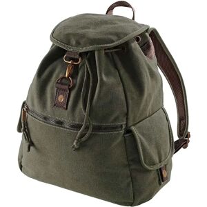 Quadra Vintage Canvas Backpack - Military Green - Vintage Canvas Backpack Quadra Vintage Canvas Backpack - Military Green - Vintage Canvas Backpack