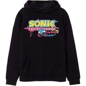 Sonic The Hedgehog Black Hoodie - Hooded Sweatshirt Sonic The Hedgehog Black Hoodie - Hooded Sweatshirt