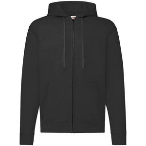 Fruit of the Loom Unisex Adult Classic Hoodie - Black L Fruit of the Loom Unisex Adult Classic Hoodie - Black L