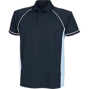 Finden & Hales Navy/sky blue/white Performance Polo Shirt - Childrens/Polo Finden & Hales Navy/sky blue/white Performance Polo Shirt - Childrens/Polo