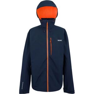 Regatta Birchdale II Waterproof Jacket - Breathable, Navy & Tangerine XL Regatta Birchdale II Waterproof Jacket - Breathable, Navy & Tangerine XL
