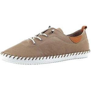 Lunar St Ives Leather Taupe - Plimsolls Lunar St Ives Leather Taupe - Plimsolls