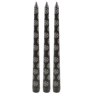 Something Different Bougie Magique Pentagramme - Pack de 3 - Noir/Blanc Something Different Bougie Magique Pentagramme - Pack de 3 - Noir/Blanc