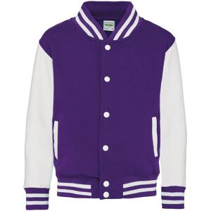 Veste universitaire pour enfants - Awdis - Violet/Blanc - Enfants, Manches longues, Végétalien Veste universitaire pour enfants - Awdis - Violet/Blanc - Enfants, Manches longues, Végétalien