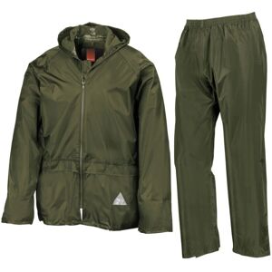 Result Olive Waterproof Jacket and Trousers Set - Adult Unisex Result Olive Waterproof Jacket and Trousers Set - Adult Unisex