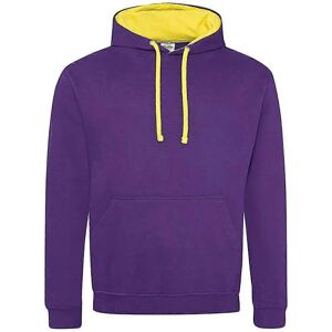 Awdis Womens/Ladies Varsity Hoodie Purple/Sun Yellow XXL - Hoodie Awdis Womens/Ladies Varsity Hoodie Purple/Sun Yellow XXL - Hoodie