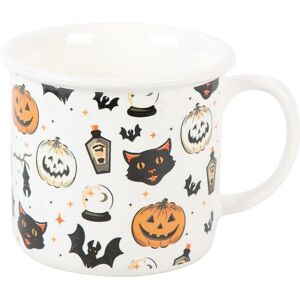 Something Different Spooky Cat Pumpkin Mug White Black Orange - Mug Something Different Spooky Cat Pumpkin Mug White Black Orange - Mug