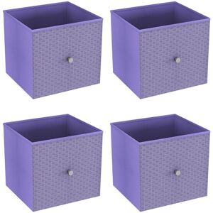 URBN Living - Foldable Woven Storage Cube - Lilac URBN Living - Foldable Woven Storage Cube - Lilac