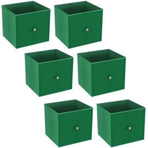 URBN Living - Foldable Woven Fabric Storage Cube - Green - 6 - Storage Cube URBN Living - Foldable Woven Fabric Storage Cube - Green - 6 - Storage Cube