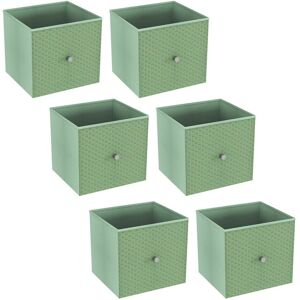 URBN Living - Pastel Green Foldable Woven Storage Cube - Woven Fabric - Handle - Storage Cube URBN Living - Pastel Green Foldable Woven Storage Cube - Woven Fabric - Handle - Storage Cube