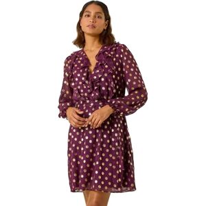 Roman Foil Print V-Neck Fit & Flare Dress - Women 14 Roman Foil Print V-Neck Fit & Flare Dress - Women 14