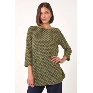 Roman Originals UK Khaki Metallic Knit Tunic Top - Women Roman Originals UK Khaki Metallic Knit Tunic Top - Women