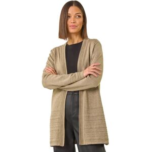 Roman Originals UK Biscuit Stitch Detail Hem Knit Cardigan - Size 10 Women Roman Originals UK Biscuit Stitch Detail Hem Knit Cardigan - Size 10 Women