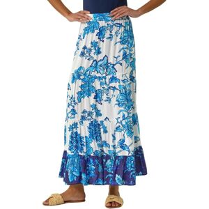 Roman Originals UK Blue Floral Tiered Skirt - Size 12 Roman Originals UK Blue Floral Tiered Skirt - Size 12