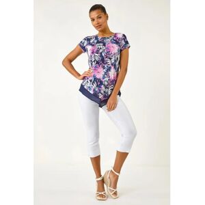 Roman Originals UK Fuchsia Textured Floral Print Top - Size 12 Roman Originals UK Fuchsia Textured Floral Print Top - Size 12