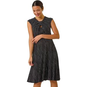 Roman Originals UK Black Spot Print Midi Dress - Dress Roman Originals UK Black Spot Print Midi Dress - Dress