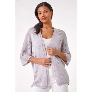 Roman Originals UK Silber Herz Strickjacke - Damen Roman Originals UK Silber Herz Strickjacke - Damen