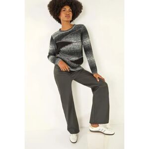 Roman Black Colour Block Knit Jumper - Knit Jumper Roman Black Colour Block Knit Jumper - Knit Jumper