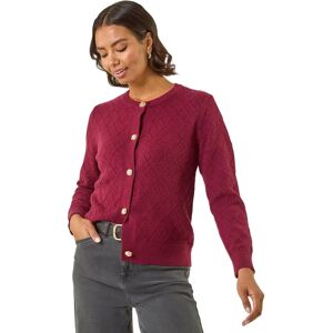 Roman Model 10 Burgundy Cable Knit Cardigan - Cardigan Roman Model 10 Burgundy Cable Knit Cardigan - Cardigan