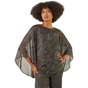 Roman Wavy Spot Foil Top - Top Roman Wavy Spot Foil Top - Top