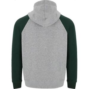 Roly Childrens/Kids Badet Two Tone Hoodie Heather Grey/Bottle Green - Hoodie Roly Childrens/Kids Badet Two Tone Hoodie Heather Grey/Bottle Green - Hoodie