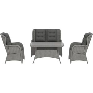 Outsunny Light Grey Outdoor Rattan Sofa Set - Sofa Set Outsunny Light Grey Outdoor Rattan Sofa Set - Sofa Set