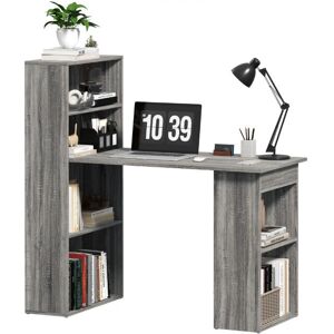 Homcom 120cm Computer Desk with Shelves - Workstation - Grey Homcom 120cm Computer Desk with Shelves - Workstation - Grey