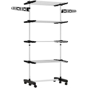 HOMCOM Black 4-Tier Clothes Dryer Rack HOMCOM Black 4-Tier Clothes Dryer Rack