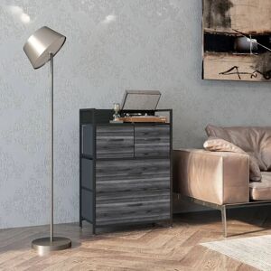 HOMCOM Bedroom Chest of Drawers 4 Drawer Dresser w/ Shelf - Chest of Drawers HOMCOM Bedroom Chest of Drawers 4 Drawer Dresser w/ Shelf - Chest of Drawers